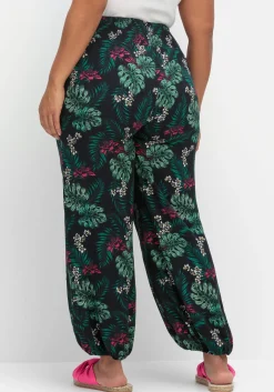 Lange Sommerhose mit Gummizug am Beinabschluss