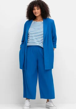 Langer Blazer mit Schalkragen und 3/4-Ärmeln