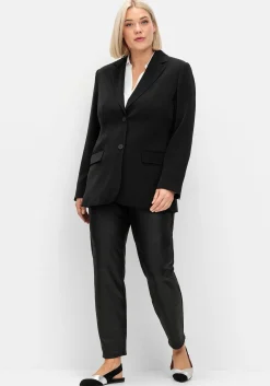 Langer, taillierter Blazer mit Reverskragen