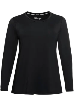 Langes Funktionsshirt mit Rundhalsausschnitt