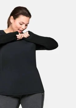 Langes Funktionsshirt mit Rundhalsausschnitt
