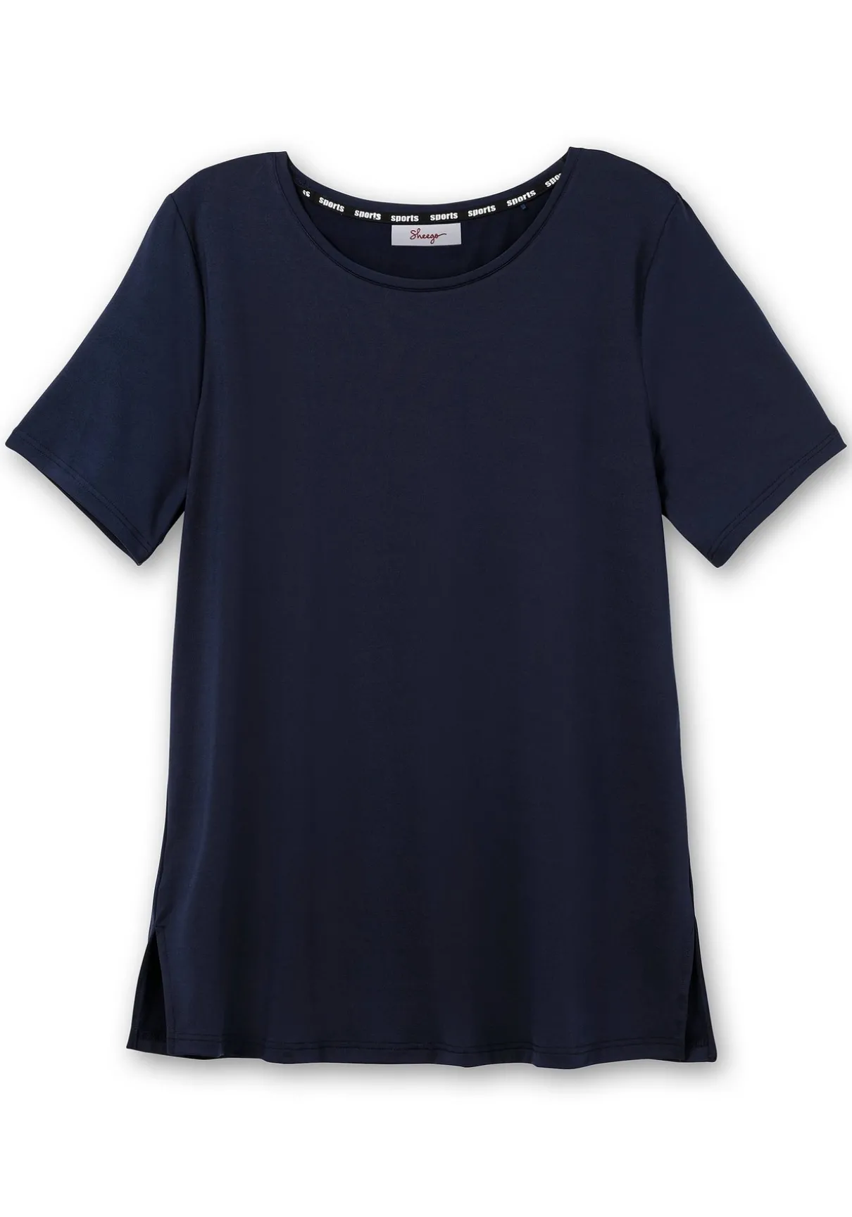 Langes Funktionsshirt mit seitlichen Schlitzen