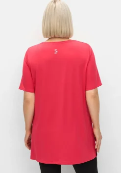 Langes Funktionsshirt mit seitlichen Schlitzen