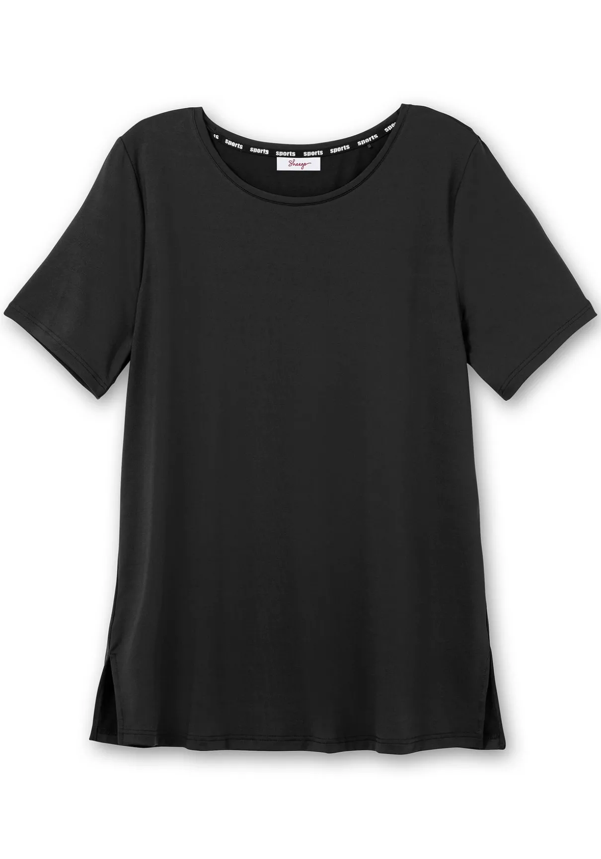 Langes Funktionsshirt mit seitlichen Schlitzen