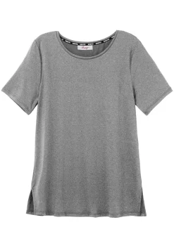 Langes Funktionsshirt mit seitlichen Schlitzen