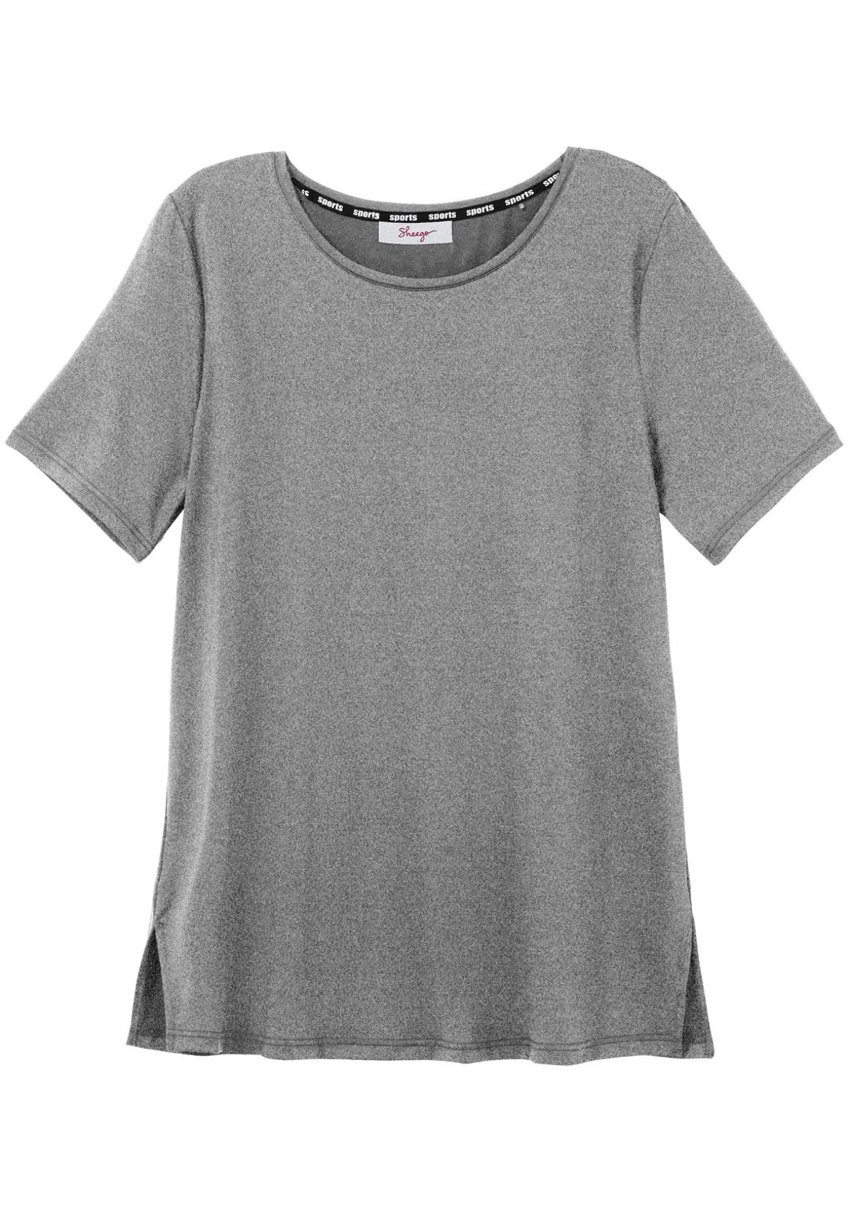 Langes Funktionsshirt mit seitlichen Schlitzen