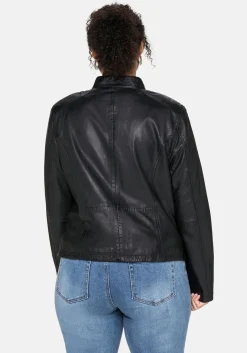 Lederjacke aus Lammnappa, mit Stehkragen