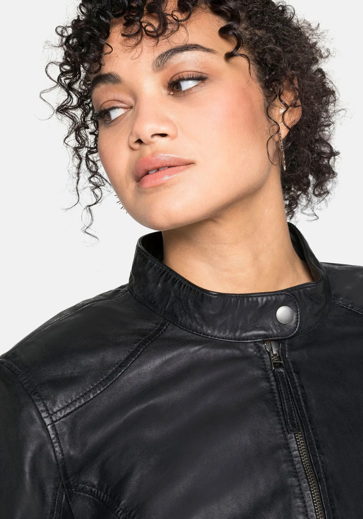 Lederjacke aus Lammnappa, mit Stehkragen