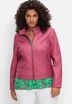 Lederjacke aus Lammnappa, mit Stehkragen