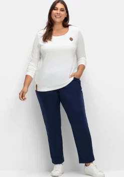 Leicht glänzende Schlupfhose mit Fleece-Innenseite