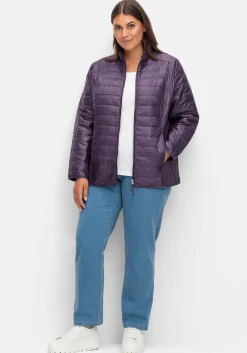 Leicht wattierte Steppjacke mit Stehkragen