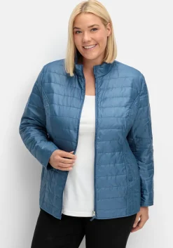 Leicht wattierte Steppjacke mit Stehkragen