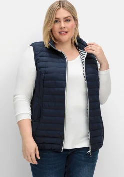 Leicht wattierte Steppweste mit 2-Wege-Zipper