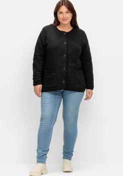 Leicht wattierte Sweatjacke mit Steppung