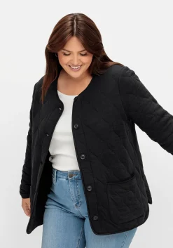 Leicht wattierte Sweatjacke mit Steppung