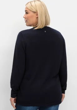 Leichte Feinstrickjacke mit 1-Knopf-Verschluss