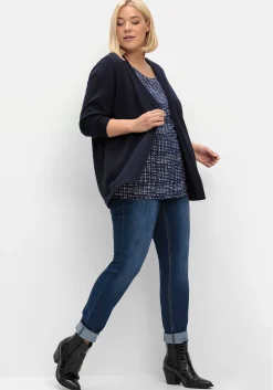 Leichte Feinstrickjacke mit 1-Knopf-Verschluss