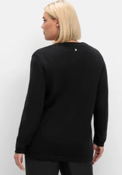 Leichte Feinstrickjacke mit 1-Knopf-Verschluss