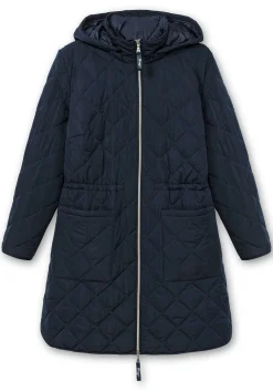 Leichter Steppmantel mit Kapuze