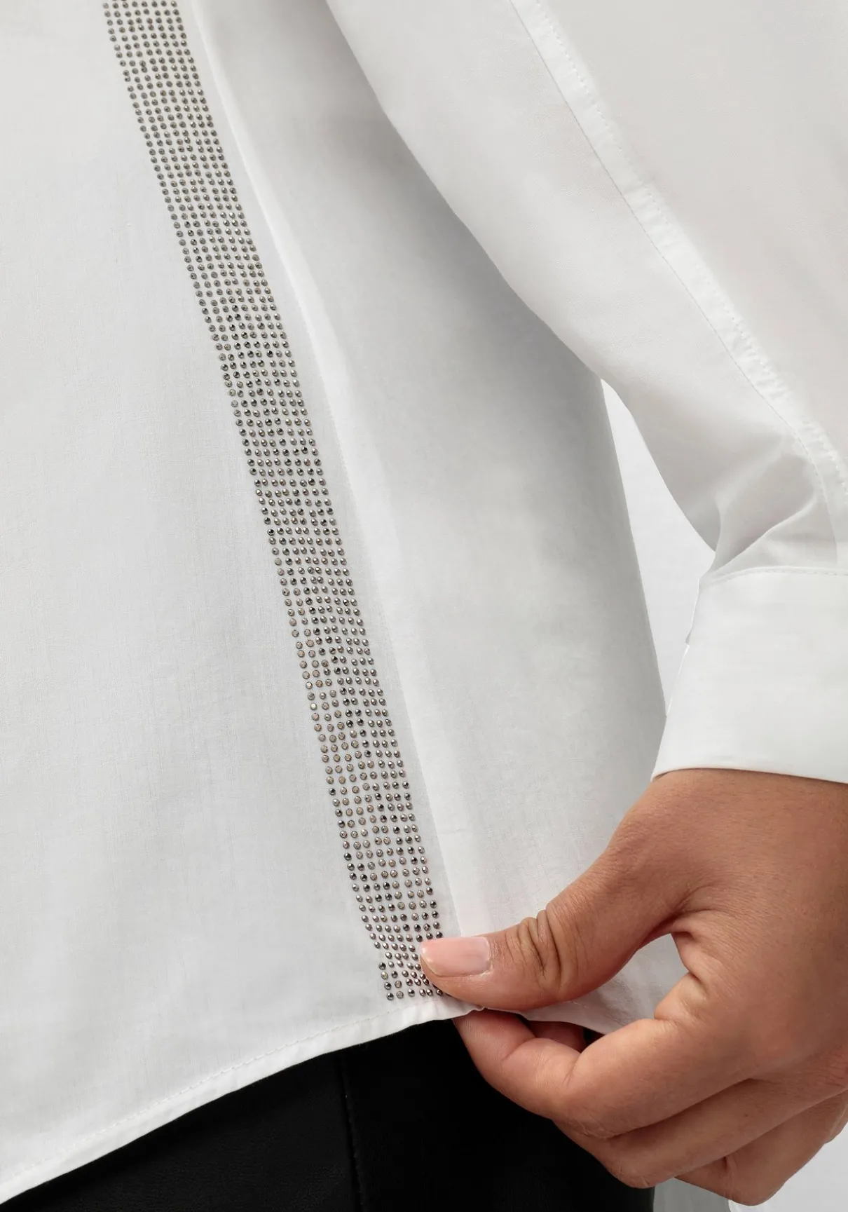 Longbluse mit Glitzerdetails