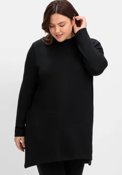 Longshirt aus Interlock, im Vokuhila-Schnitt