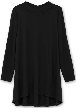 Longshirt aus Interlock, im Vokuhila-Schnitt