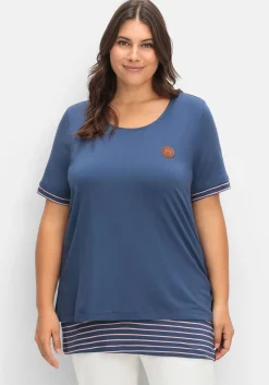 Longshirt in 2-in-1-Optik, mit Rundhalsausschnitt