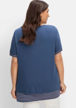 Longshirt in 2-in-1-Optik, mit Rundhalsausschnitt