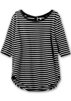 Longshirt in Oversized-Form mit Streifen