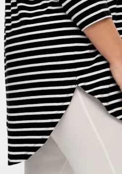 Longshirt in Oversized-Form mit Streifen