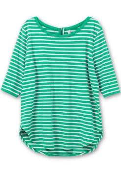 Longshirt in Oversized-Form mit Streifen