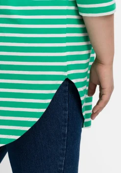 Longshirt in Oversized-Form mit Streifen