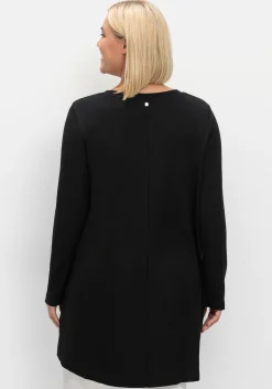 Longshirt in Wickeloptik, in leichter A-Linie