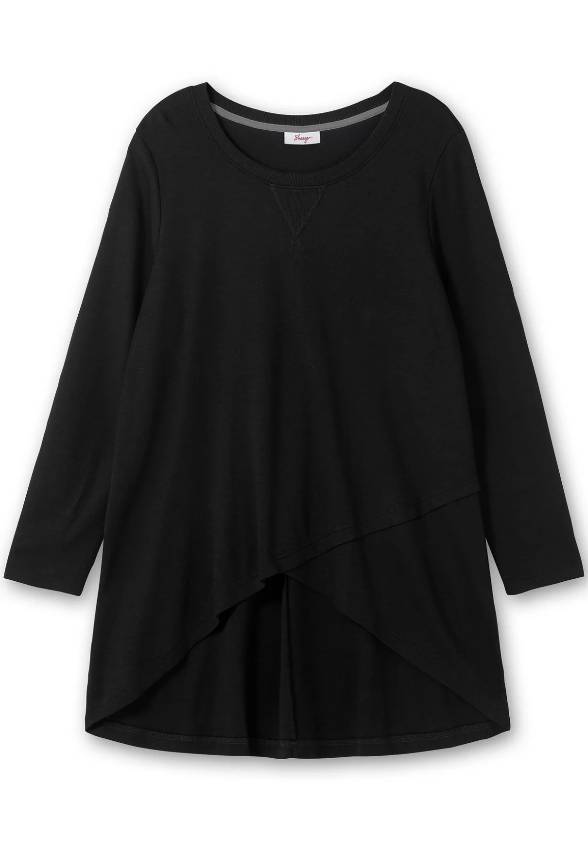 Longshirt in Wickeloptik, in leichter A-Linie