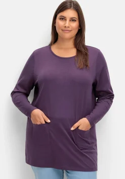 Longshirt mit aufgesetzten Taschen