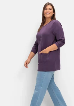 Longshirt mit aufgesetzten Taschen