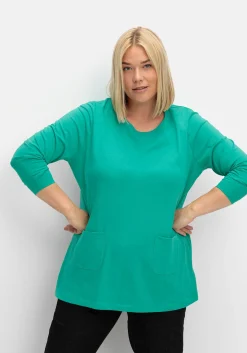 Longshirt mit aufgesetzten Taschen