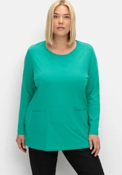 Longshirt mit aufgesetzten Taschen