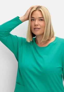 Longshirt mit aufgesetzten Taschen