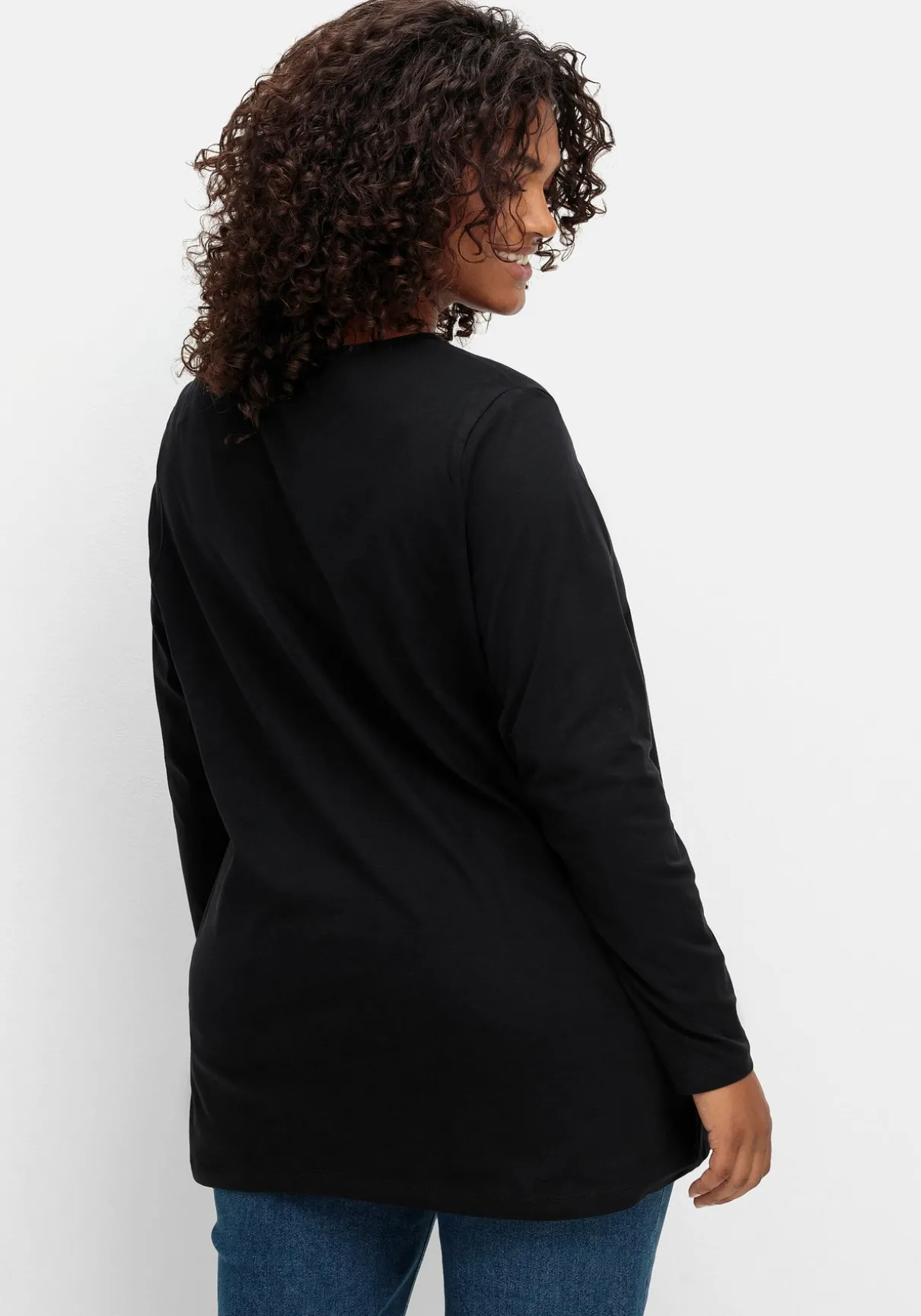 Longshirt mit aufgesetzten Taschen