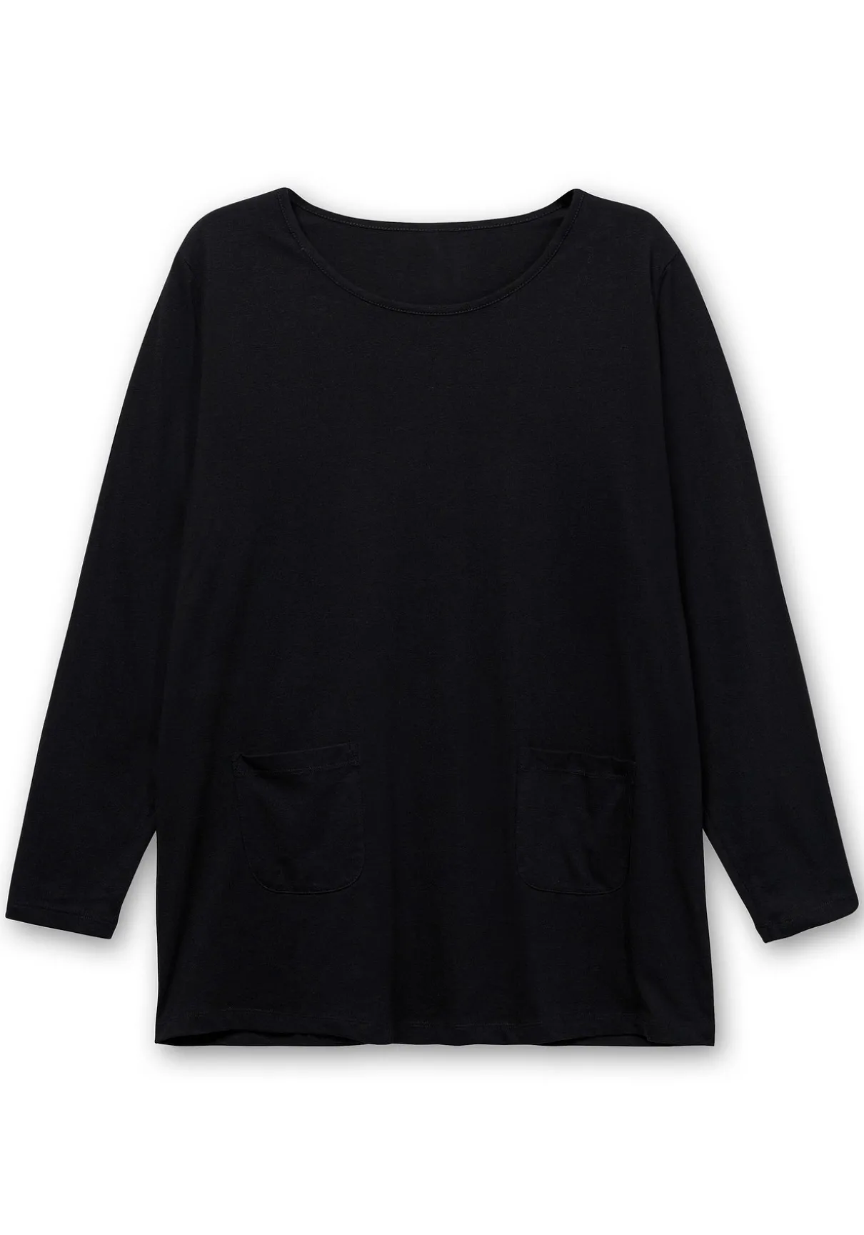 Longshirt mit aufgesetzten Taschen