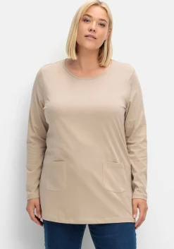 Longshirt mit aufgesetzten Taschen