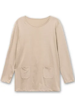 Longshirt mit aufgesetzten Taschen
