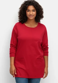 Longshirt mit aufgesetzten Taschen