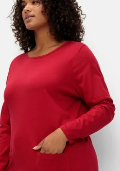 Longshirt mit aufgesetzten Taschen