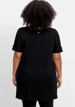 Longshirt mit Frontdruck, in Oversized-Form