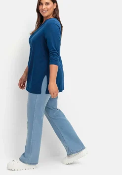 Longshirt mit hohen Seitenschlitzen