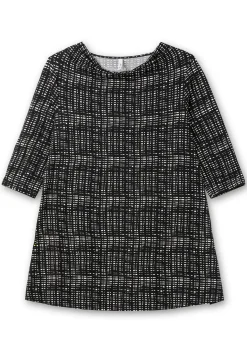 Longshirt mit Print und Wasserfall-Ausschnitt