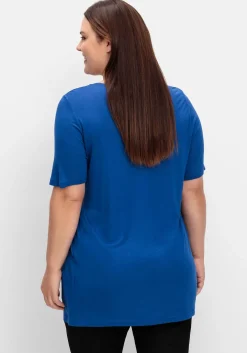 Longshirt mit Taschen und Karreeausschnitt