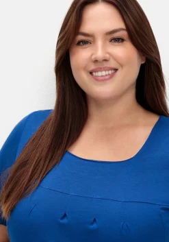 Longshirt mit Taschen und Karreeausschnitt